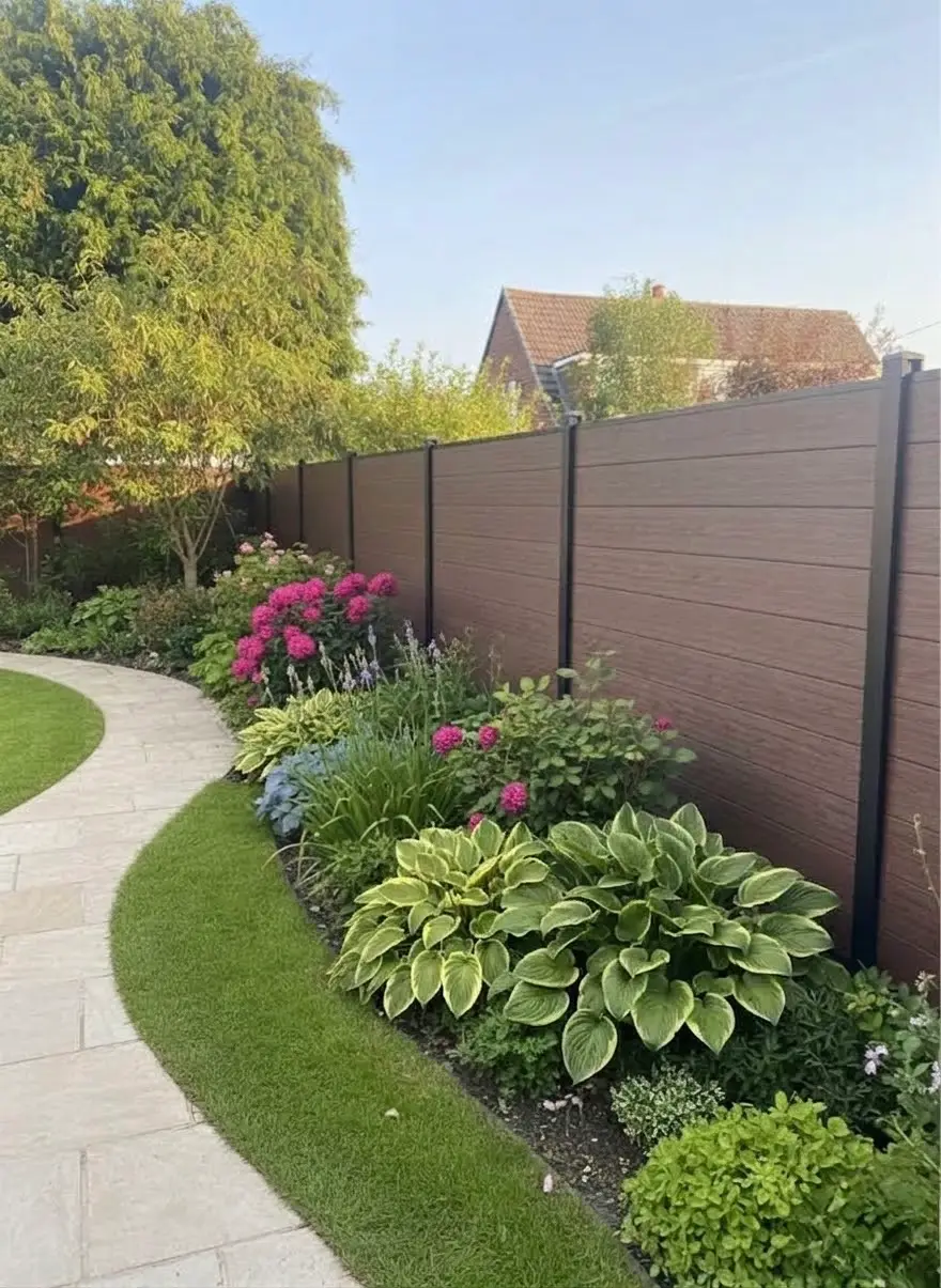 Composite Fences Liverpool brown composite fence panels aluminium posts.jpg