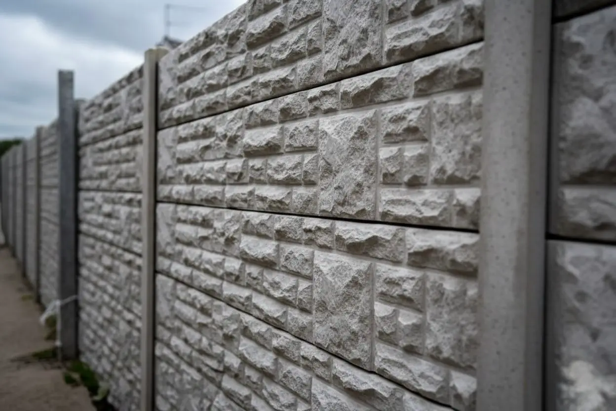 Concrete Fencing rockface concrete gravel board fencing.jpg